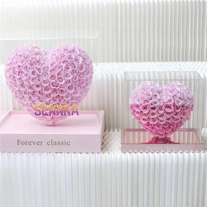 Cadeau de Saint Valentin le plus populaire luxe pour toujours Rose conservé véritable <span class=keywords><strong>bouquet</strong></span> de fleurs séchées naturelles pour la décoration de mariage - Product Image 6