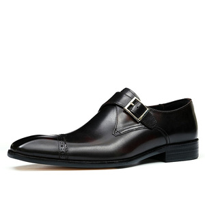 Chaussures de mariage pour hommes 2026, respirantes, souples, légères, sur mesure, en cuir véritable, à enfiler, pour le bureau et la carrière - Product Image 1