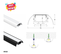 Profilé d'extrusion en aluminium anodisé série 6000 pour bande LED encastrée avec couvercle en PMMA
