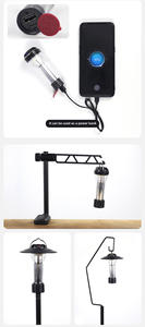 Linterna de luz para acampar, linterna portátil, recargable por USB, atenuación continua, resistente al agua para senderismo - Product Image 5