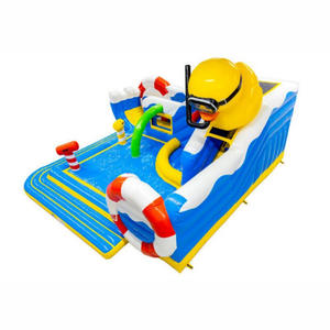 Оптовая продажа: Надувная водная горка-батут для детей с бассейном и интерактивными играми для летних водных развлечений на заднем дворе - Product Image 2