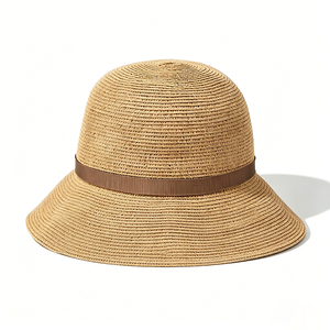 Unisex Plain <b>Straw</b> Floppy Bucket <b>Hat</b> with Bow UV Protection Foldable Wide Brim Sun <b>Hat</b> for Summer Beach Travel - Product Image 3