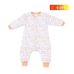 Sac de couchage pour bébé, jambe fendue avec manches amovibles, 3 tailles, sac de couchage en coton pour l'hiver - Product Image 5