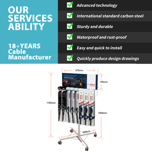 16-móc nhà để xe kim loại kính chắn gió gạt nước hiển thị giá cho thuận tiện treo lưỡi gạt nước kính chắn gió - Product Image 6