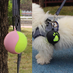 Standart tenis topları için evcil hayvan tasması eki eller serbest silikon köpek oyuncak top tutucu - Product Image 3
