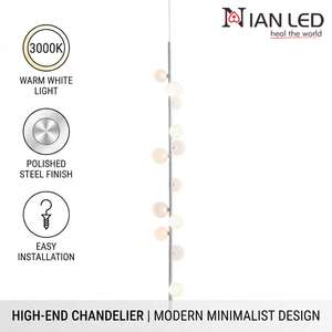 Luminaire d'hôtel résidentiel de forme allongée avec télécommande, construction en acrylique et acier, garantie de 3 à 5 ans - Product Image 2