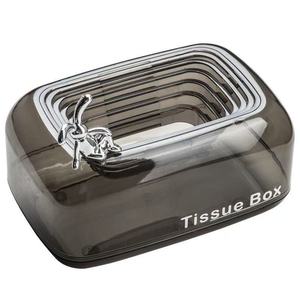 Boîte à mouchoirs en plastique transparent avec poignée en forme de lapin pour le rangement de la chambre à coucher et du salon - Product Image 4