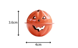 Accesorios Halloween fantasma <span class=keywords><strong>cara</strong></span> <span class=keywords><strong>pintura</strong></span> <span class=keywords><strong>perro</strong></span> gato Collar naranja calabaza cascabeles colgante - Product Image 5