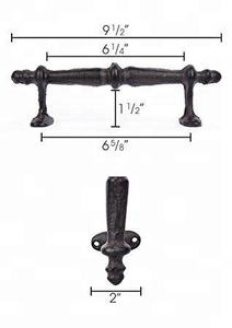 WEKIS - Manija de Puerta de Hierro Fundido Contemporánea al por Mayor, Perilla Decorativa de Metal para Baño, Almacén, Entrada, Uso Exterior - Product Image 6