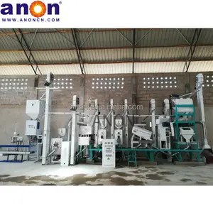 ANON 30-40 TPD Mahlmaschinen automatische Reisfräsmaschinen Preis Schleifer gewerbliche komplette Reisfräsmaschine Ersatzteile