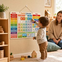 Tableau Cognitif Montessori des Saisons et des Dates, Calendrier Magnétique d'Éveil Précoce pour Enfants