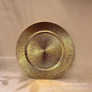 Assiettes rondes en plastique de différentes couleurs avec base rechargeable, réutilisables, pour mariage, table à manger à domicile - Product Image 4