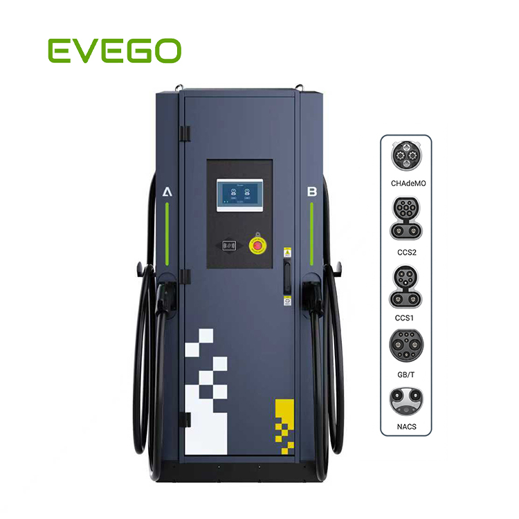 EVEGO IP54 IK10 60kW Fast Electric Car Charging Station Support OCPP 2.0.1 US Standard CCS1 NACS EV Floor-standing EV DC Charger · image 4