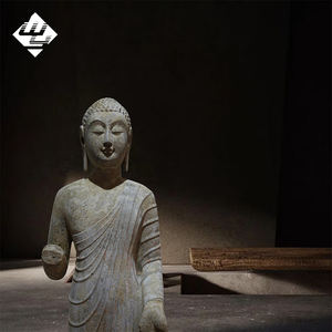 Высококачественная европейская садовая скульптура из мрамора ручной работы: статуя стоящего Буддийского Статуэтки (Бодхисаттвы) - Product Image 3