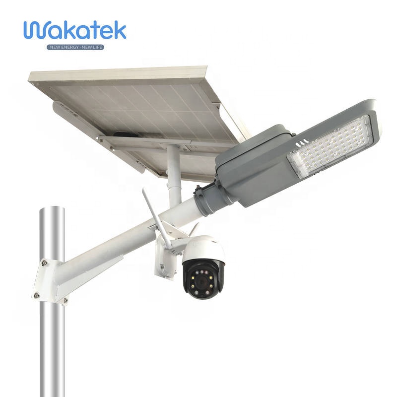 Солнечный уличный фонарь Wakatek 200 Вт 100 Вт с камерой видеонаблюдения