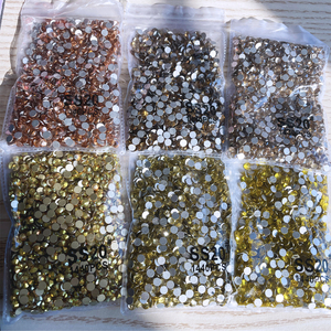 AB olmayan sıcak düzeltme taklidi toptan SS3 SS6 SS8 SS10 SS16 SS20 120 daha fazla renk kristal Rhinestones cam <span class=keywords><strong>2</strong></span> torba tırnak Rhinestones - Product Image 1