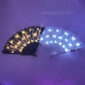 TGYW Abanico LED Luminoso con Diseño de Rosa de Encaje, Abanico Grande en Forma de Mano <span class=keywords><strong>para</strong></span> Damas, Accesorio <span class=keywords><strong>para</strong></span> Fiestas, Navidad, Música, Danza - Product Image 2