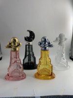 Flacon de parfum de luxe avec pompe pulvérisatrice 100 ml, bouteille en verre ronde, emballage estampé à chaud avec boîte, OEM ODM, usine, flacon de parfum vide, modèle Diya 2517