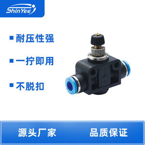 Xingyi Technology Pipe Type Speed Control Valve SA4 6 8 10 Metric Pneumatic <b>Connector</b> <b>Quick</b> Connect PU - Product Image 3