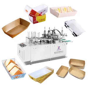 Biodegradable To Go Boxes Manufacturing Machine Fast Food Paper Box Tray Forming Making Machine