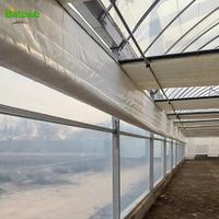 Serre en verre intelligente à structure plastique pour jardin et ferme, avec ventilation, refroidissement, chauffage et véranda