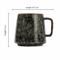 Mug à café en céramique personnalisé avec logo OEM, finition craquelée, vaisselle de café, tasse à marque privée pour l'hôtellerie et la vente au détail