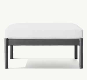 <span class=keywords><strong>MARINO</strong></span> Patio Reposapiés Otomano Cuadrado con Cojín Patio Trasero Exterior Aluminio Otomano para Sillón - Product Image 2