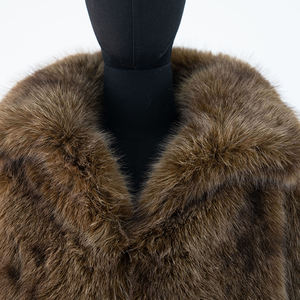 Nouveau design Manteau <span class=keywords><strong>femme</strong></span> chic à revers long en fausse <span class=keywords><strong>fourrure</strong></span> Vente en gros <span class=keywords><strong>Veste</strong></span> de luxe en fausse <span class=keywords><strong>fourrure</strong></span> - Product Image 3