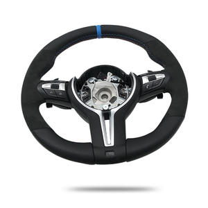 Volante de cuero completo MP Blue Label BMW M3 BM009 de 3 radios para las series 1234 X1 X2 X3 X4 X5 X6 - Product Image 1