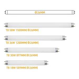 ประเพณี T5 T8 T9 10W 15W 18W 30W 36W F18T8 F36T8 F30WT8 G13 CFL หลอดฟลูออเรสเซนต์ราคาถูกหลอดไฟในร่ม