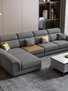 Nuevo Sofá Individual Moderno de Estilo Nórdico Color Crema, Tapizado en Lino y Algodón, Resistente a Arañazos de Gato, Relleno de Espuma de Alta Densidad, Desmontable, Lavable y Móvil - Product Image 2