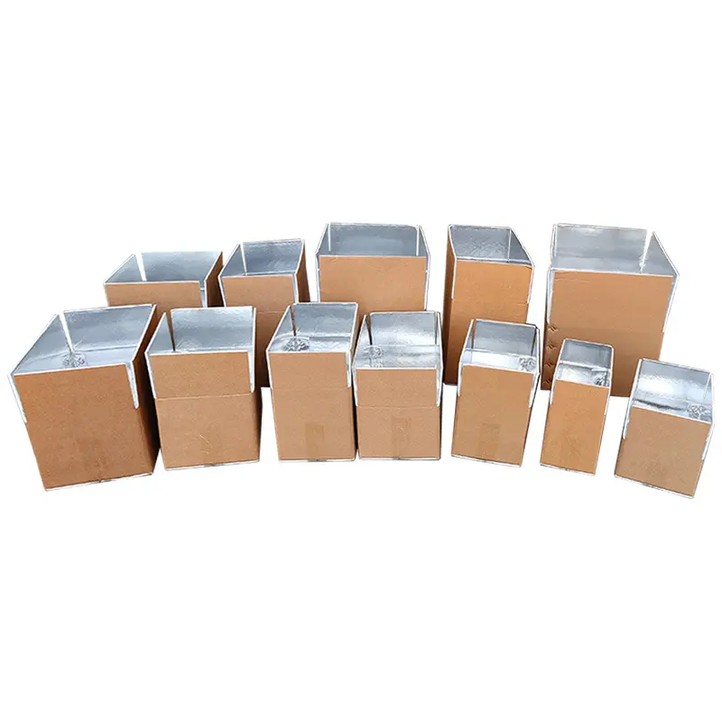 사용자 정의 로고 1/6 판지 상자 생선 야채 스티로폼 냉동 식품 절연 배송 상자
