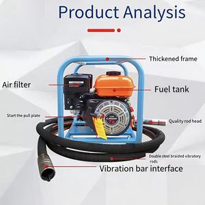 Vibrateur interne 5,5 CV pour moteur à essence GX160, haute résistance, forte <span class=keywords><strong>force</strong></span> de vibration, couple élevé pour fondations de grande hauteur - Product Image 6