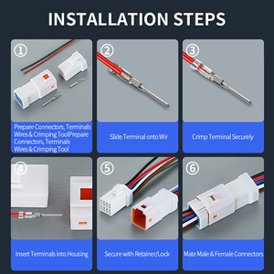 Водонепроницаемые автомобильные разъемы серии JWPF, 2/3/4/6/8-контактные, штекерные и гнездовые - Product Image 6
