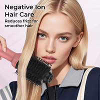 Brosse à air chaud ionique professionnelle 1300W 4-en-1 : sèche-cheveux, lisseur, boucleur, diffuseur, démêloir – Idéale pour salon et hôtel