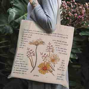 <b>Reusable</b> 12oz Cotton Canvas <b>Shopping</b> Grocery Tote <b>Bags</b> with Pocket Shoulder Handle Promotion Use - Product Image 4