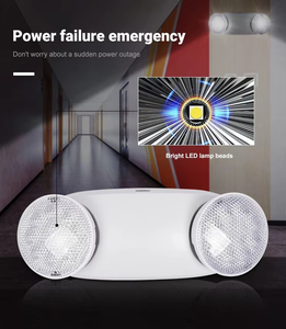 Luz de doble cabeza de emergencia de alta calidad ABS 6W LED Iluminación DE EMERGENCIA Señales de salida de incendios - Product Image 3