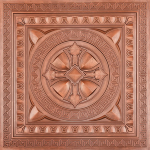 Paneles Decorativos Cuadrados de PVC para Techo, Color Cobre, para Interiores de Hoteles, Librerías y Bares, Fácil Instalación en Rejilla PL01 - Product Image 6