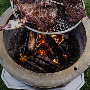 Personalizado Altura ajustable Camping Barbacoa de <span class=keywords><strong>leña</strong></span> <span class=keywords><strong>Leña</strong></span> Sin humo Kingjoy Firepit - Product Image 5