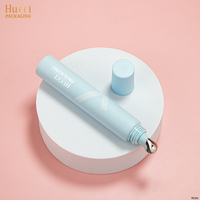 Tube souple bleu personnalisé D19 de 10 ml à 25 ml pour emballage de crème pour les yeux, gel ou sérum, avec applicateur en alliage de zinc