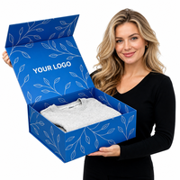 Boîtes pliantes rigides magnétiques avec logo personnalisé, finition mate, formes sur mesure, doublure en mousse pour fourrures, chaussettes, chaussures, vêtements