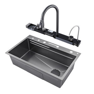 Juego de Fregadero y Grifo de Cocina de Acero Inoxidable 304 Simple y Multifuncional, Juego de Artículos Sanitarios para Uso Doméstico - Product Image 3