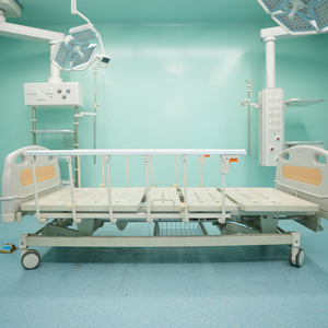 Ручная Больничная койка с регулировкой кривошипа для спальных и ножных секций сверхпрочная стальная рама Lekang LK-B1 - Product Image 5