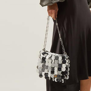 Bolsos de noche de lujo personalizados con lentejuelas, diamantes de imitación para mujer, bolso de hombro con purpurina para fiesta, bolso de noche cruzado con lentejuelas para discoteca - Product Image 3