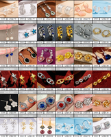 Aretes esthétique mode bijoux fins boucles d'oreilles Bijoux Boucles d'oreilles bisuteria cristales Design boucle d'oreille boucles d'oreilles aretes corazon