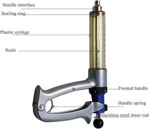 50Ml Revolver Type Veterinaire Spuit Injectiepistool, Metaal Automatisch Continu Injectorpistool Voor Vaccinatiegeneesmiddel - Product Image 2