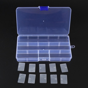 Trong suốt 15-Grid ngăn có thể tháo rời hộp nhựa Đối với trang sức dây chuyền lưu trữ - Product Image 4