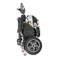 Roues en aluminium portables fauteuil roulant électrique avec la conception pliable de batterie Li-ion approuvée par la compagnie aérienne