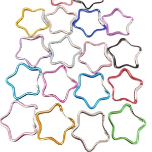 Llavero con Mosquetón de Cinco Puntas, Aleación de Aluminio, Alambre de Acero de 4 cm, Colorido, Uso Universal - Product Image 5