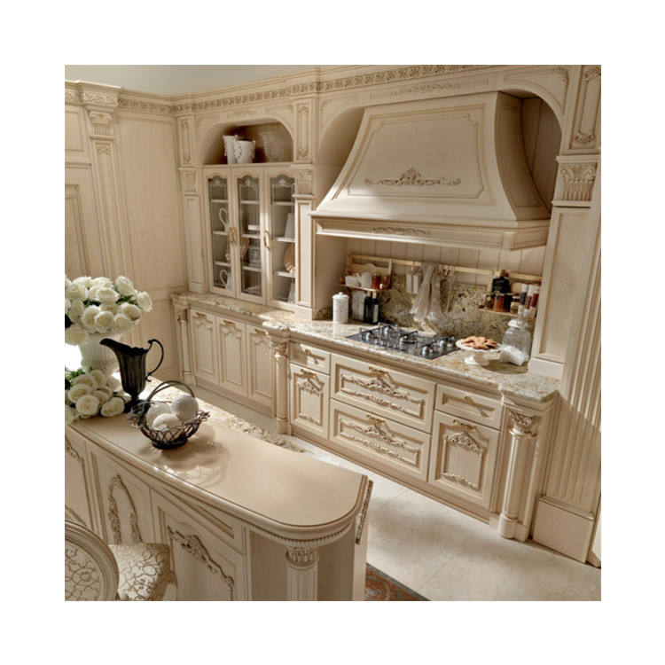 Antique Italian Style Luxury Kitchen Cabinet - Hot Sale